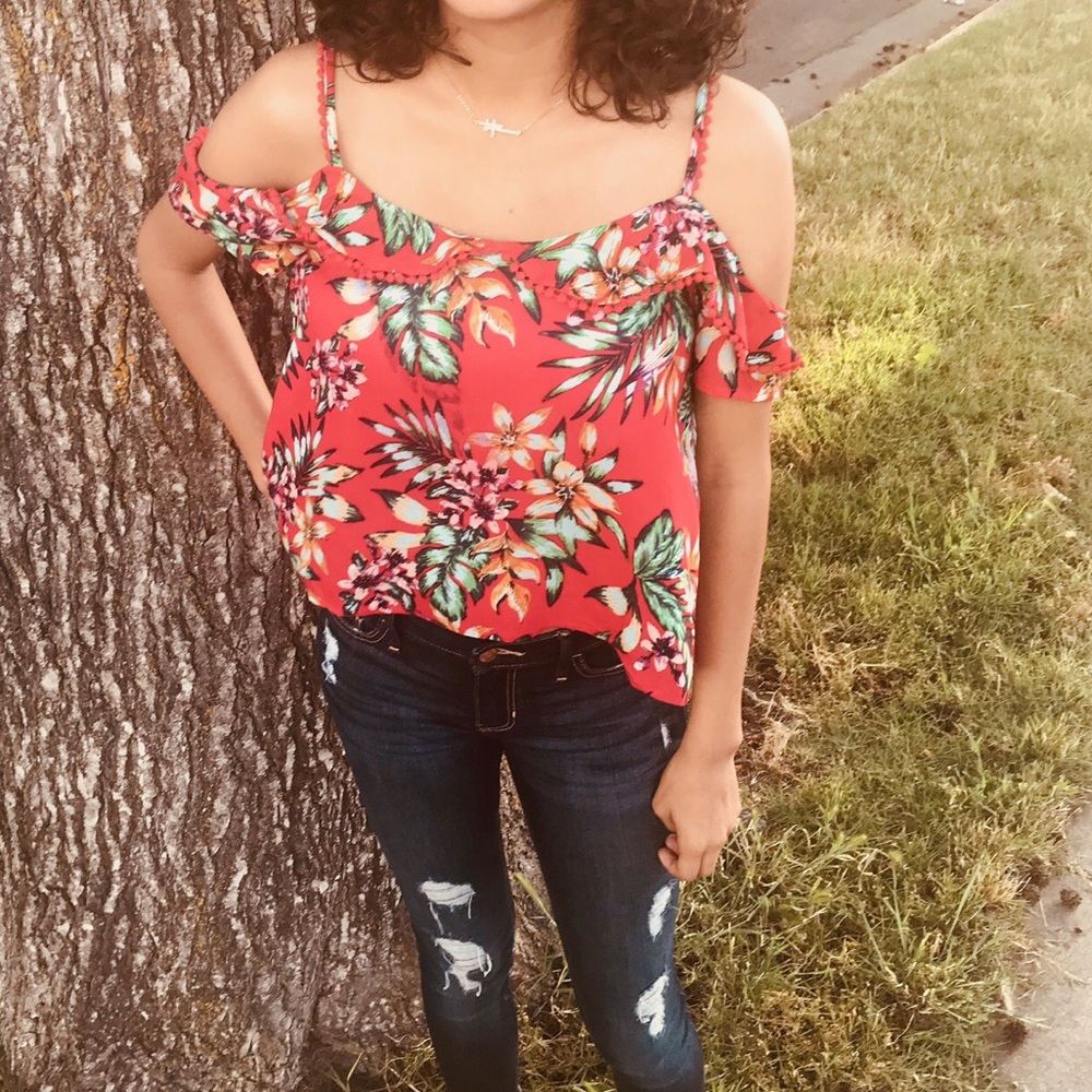 Red blouse